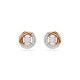 Swarovski® 'Dextera' Women's Gold Plated Metal Stud Earrings - Rose 5692258