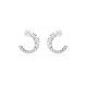 Swarovski® 'Matrix' Women's Base Metal Hoop Earrings - Silver 5692260