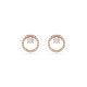 Swarovski® 'Dextera' Women's Gold Plated Metal Stud Earrings - Rose 5692263