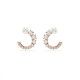 Swarovski® 'Matrix' Women's Gold Plated Metal Hoop Earrings - Rose 5692264