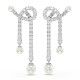 Swarovski® 'Matrix' Women's Base Metal Drop Earrings - Silver 5692417