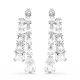 Swarovski® 'Matrix' Women's Base Metal Drop Earrings - Silver 5692515