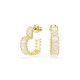 Swarovski® 'Matrix' Women's Gold Plated Metal Hoop Earrings - Gold 5693512