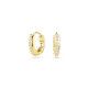 Swarovski® 'Matrix' Women's Gold Plated Metal Hoop Earrings - Gold 5697228