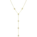 Gena.paris® 'Gabriella' Dames Zilver 925 925 Collier - Goudkleurig GC1580-Y