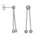 Orphelia® 'Ingrid' Femmes Or blanc 18C Boucle d'oreille - Argent RD-023/1