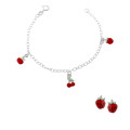 Orphelia® 'Apple' Kind Zilver 925 925 Set: Armband + Oorbel - Zilverkleurig SET-7149