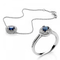 Orphelia® 'Kaia' Damen Sterling Silber Set: Bracelet + Ring - Silber SET-7477/SA