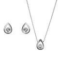 Orphelia® 'Ellie' Dames Zilver 925 925 Set: Ketting + Oorbellen - Zilverkleurig SET-7485