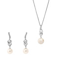 Orphelia® 'Clara' Dames Zilver 925 925 Set: Ketting-Hanger + Oorbellen - Zilverkleurig SET-7515