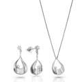 Orphelia® 'Etoile' Dames Zilver 925 925 Set: Ketting-Hanger + Oorbellen - Zilverkleurig SET-7524