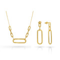 Orphelia® 'Essence' Dames Zilver 925 925 Set: Ketting + Oorbellen - Goudkleurig SET-7560/G