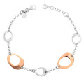 Orphelia® 'Isotta' Women's Sterling Silver Bracelet - Silver/Rose ZA-7192