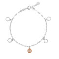 Orphelia® 'Maite' Damen Sterling Silber Armbänd - Silber/Rosa ZA-7376