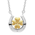 Orphelia® 'SIGNATURE' Women's Sterling Silver Chain with Pendant - Silver/Gold ZK-7517 #1