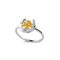 Orphelia® 'SIGNATURE' Women's Sterling Silver Ring - Silver/Gold ZR-7517 #1