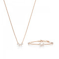 Swarovski® 'Mesmera' Dames Set: Armband + Ketting - Rosékleurig 5684779