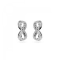 Swarovski® 'Hyperbola' Women's Base Metal Stud Earrings - Silver 5687269