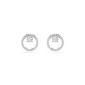 Swarovski® 'Dextera' Women's Base Metal Stud Earrings - Silver 5692262