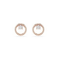 Swarovski® 'Dextera' Women's Gold Plated Metal Stud Earrings - Rose 5692263