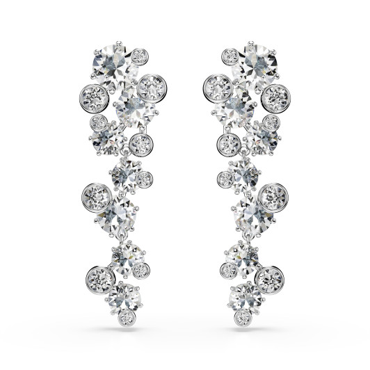 Swarovski® 'Constella' Women's Base Metal Drop Earrings - Silver 5732252