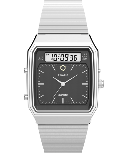 Timex® Analoog En Digitaal 'Q timex reissue' Heren Horloge TW2Y05900