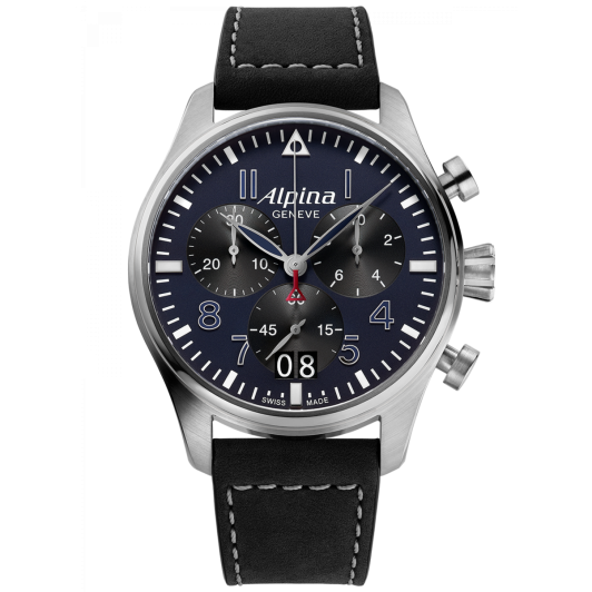 Alpina® Chronograaf 'Startimer pilot' Heren Horloge AL-372NB4S6