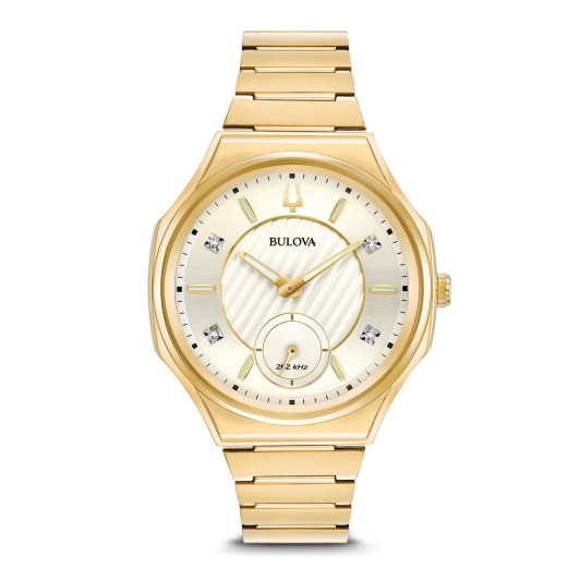 Bulova® Analoog 'Curv' Dames Horloge 97P136