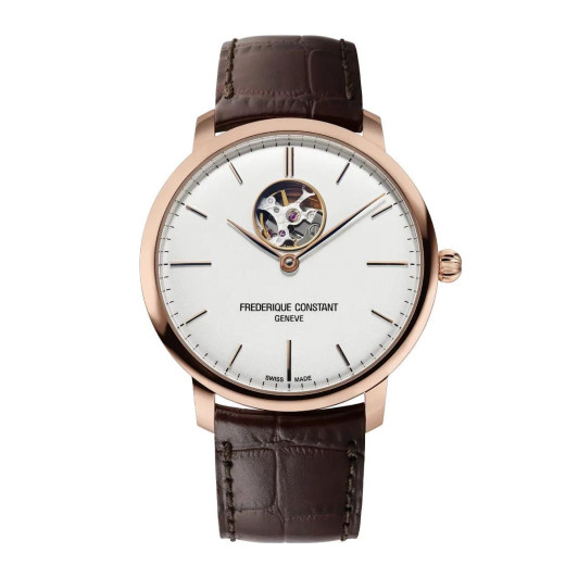 Frederique Constant® Analoog 'Slimline heart beat' Heren Horloge FC-312V4S4