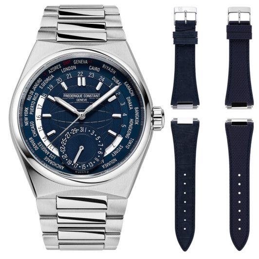 Frederique Constant® Analoog 'Highlife worldtimer' Heren Horloge FC-718N4NH6B