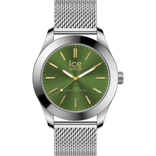 Ice Watch® Analogique 'Ice Steel - Silver Green' Hommes Montre (Moyen) 024749