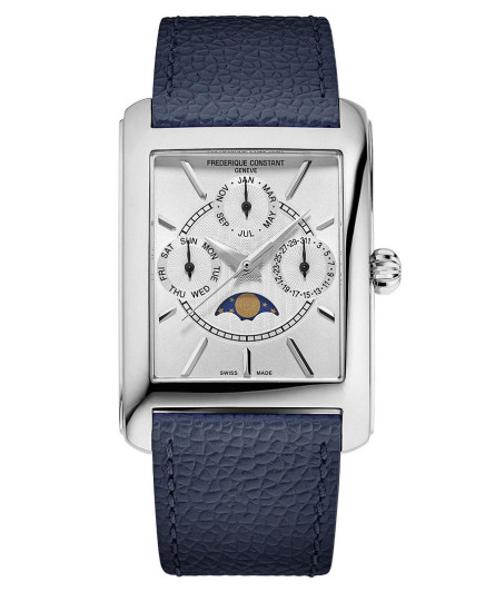 Frederique Constant® Multi Dial 'Classics Carrée Moonphase' Men's Watch FC-265S4C6