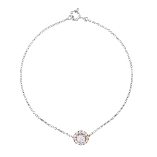 Orphelia® 'Gilda' Dames Bicolore 18K Armband (sieraad) - Zilver/Goud AD-1029/1