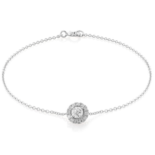 Orphelia® 'Gilda' Dames Witgoud 18K Armband (sieraad) - Wit AD-1029