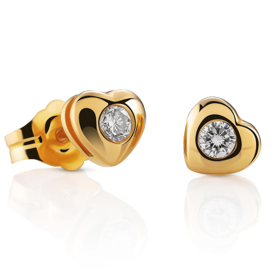 Orphelia® 'Murielle' Dames Geelgoud 18K Oorknoppen - Goudkleurig OD-5011