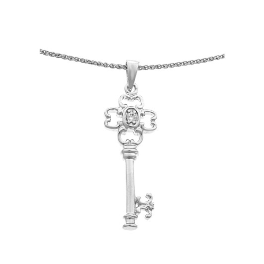 Orphelia® Women's Sterling Silver Chain with Pendant - Silver ZH-7019