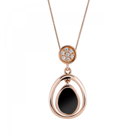Orphelia® 'Alda' Women's Sterling Silver Chain with Pendant - Rose ZH-7470
