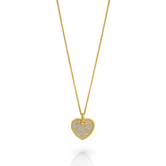 Orphelia® 'Elite' Dames Zilver 925 925 Collier - Goudkleurig ZH-7566/G