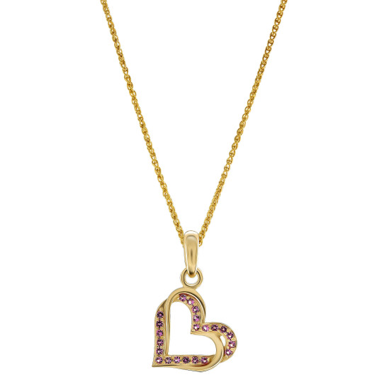Orphelia® 'Cecilia' Dames Zilver 925 925 Hanger met Ketting - Goudkleurig ZH-7584/R