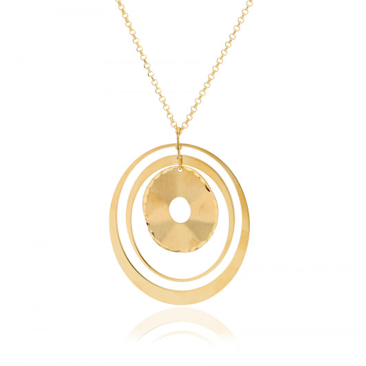 Orphelia® 'Hope' Women's Sterling Silver Chain with Pendant - Gold ZK-7393