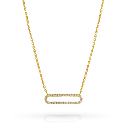 Orphelia® 'Charm' Women's Sterling Silver Necklace - Gold ZK-7563/G
