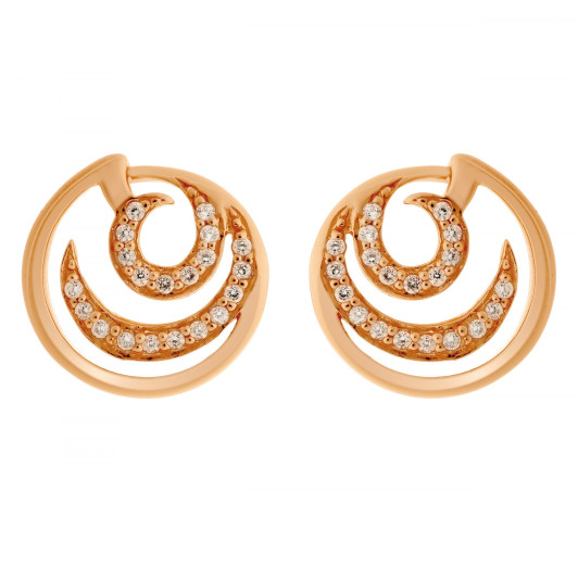 Orphelia® 'Elaine' Women's Sterling Silver Stud Earrings - Rose ZO-7084/1