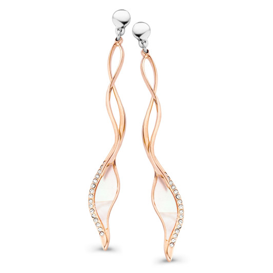 Orphelia® 'Mariza' Dames Zilver 925 925 Oorhangers - Rosékleurig ZO-7171/RG