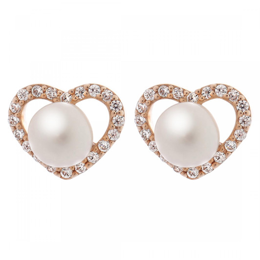Orphelia® 'Alberte' Femmes Argent Puce d'oreille - Rosé ZO-7233/RG