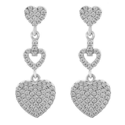 Orphelia® 'Mille' Dames Zilver 925 925 Oorhangers - Zilverkleurig ZO-7273