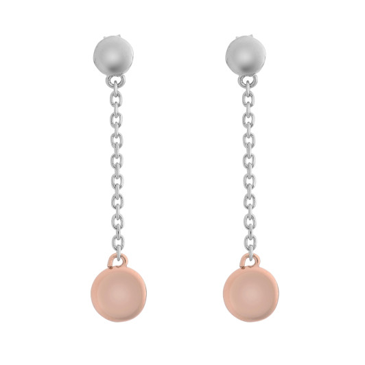 Orphelia® 'Aurelie' Dames Zilver 925 925 Oorhangers - Zilver/Rosé ZO-7385