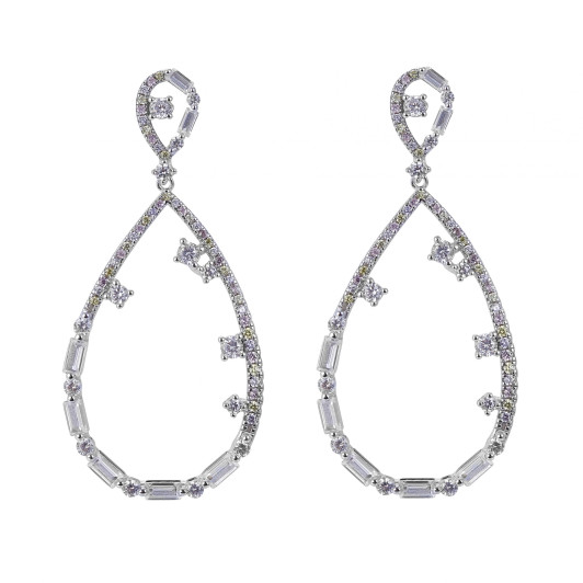 Orphelia® 'Islia' Dames RVS Oorhangers - Zilverkleurig ZO-7423