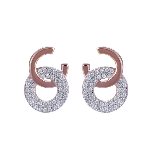 Orphelia® 'Carleen' Women's Sterling Silver Drop Earrings - Rose ZO-7440