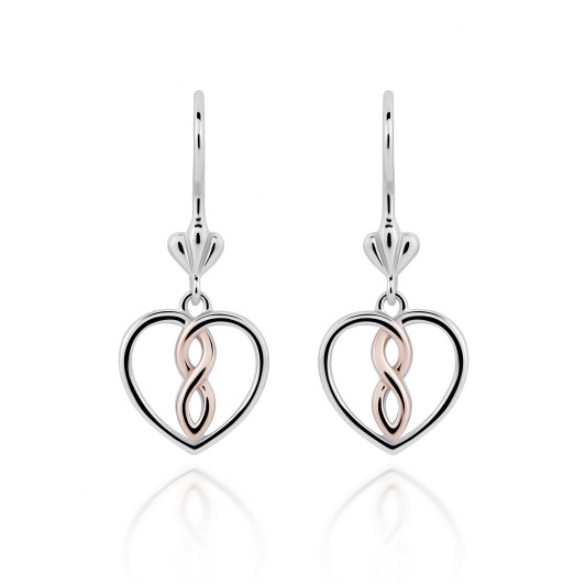 Orphelia® 'Delilah' Dames Zilver 925 925 Oorhangers - Zilver/Rosé ZO-7475