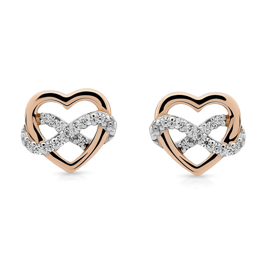 Orphelia® 'Jasmina' Dames Zilver 925 925 Oorknoppen - Zilver/Rosé ZO-7483